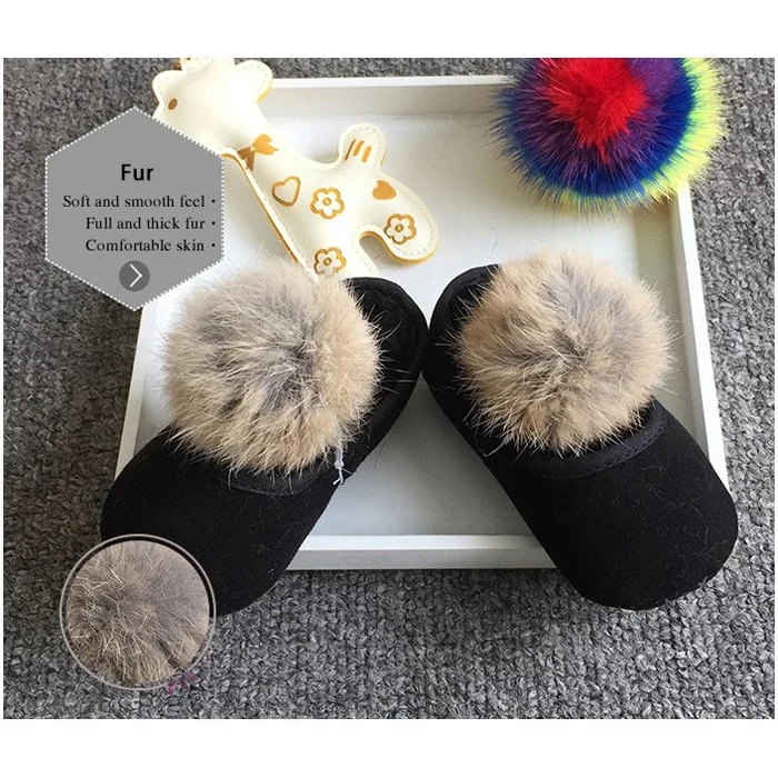  CX-SHOES-10; Лидер продаж; Модная обувь из материала на основе хлопка для малышей с меховыми помпонами; Ручная работа;