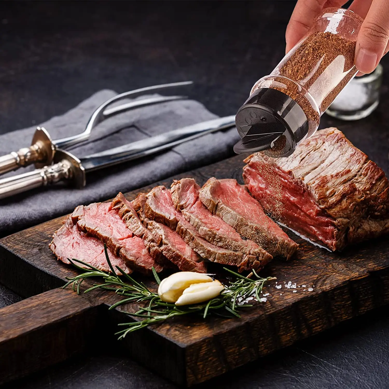 Wholesale Kitchen Pepper Powder Spice Jar With Label Empty Salt Shaker Plastic Spice Bottle Jars For Packaging