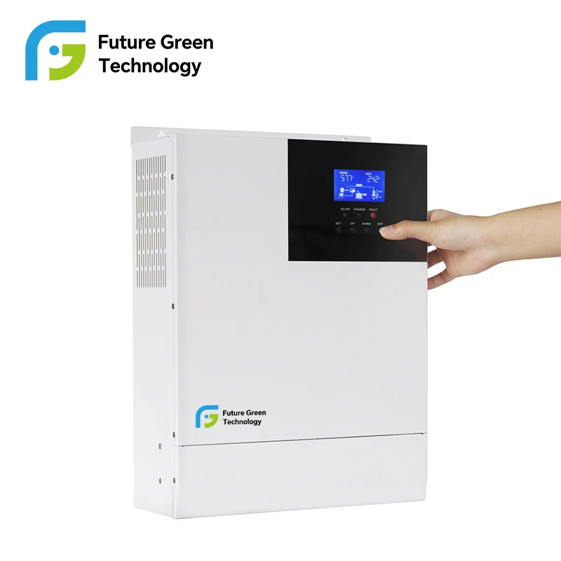 FGET Hybrid Solar Inverter 3Kw 3.5Kw 5Kw Pure Sine Wave 12V 24V 48V Grid Single Output 60Hz Frequency for Solar Power System