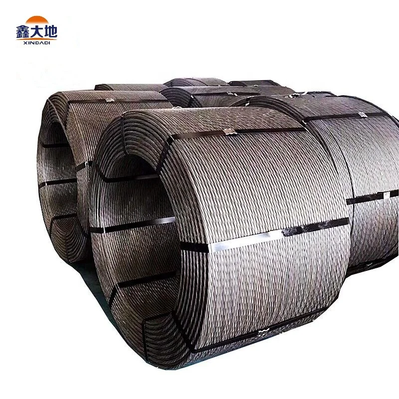High Carbon 7 Wire PC Strand  9.53mm Low Relaxation Prestressed concrete steel strand