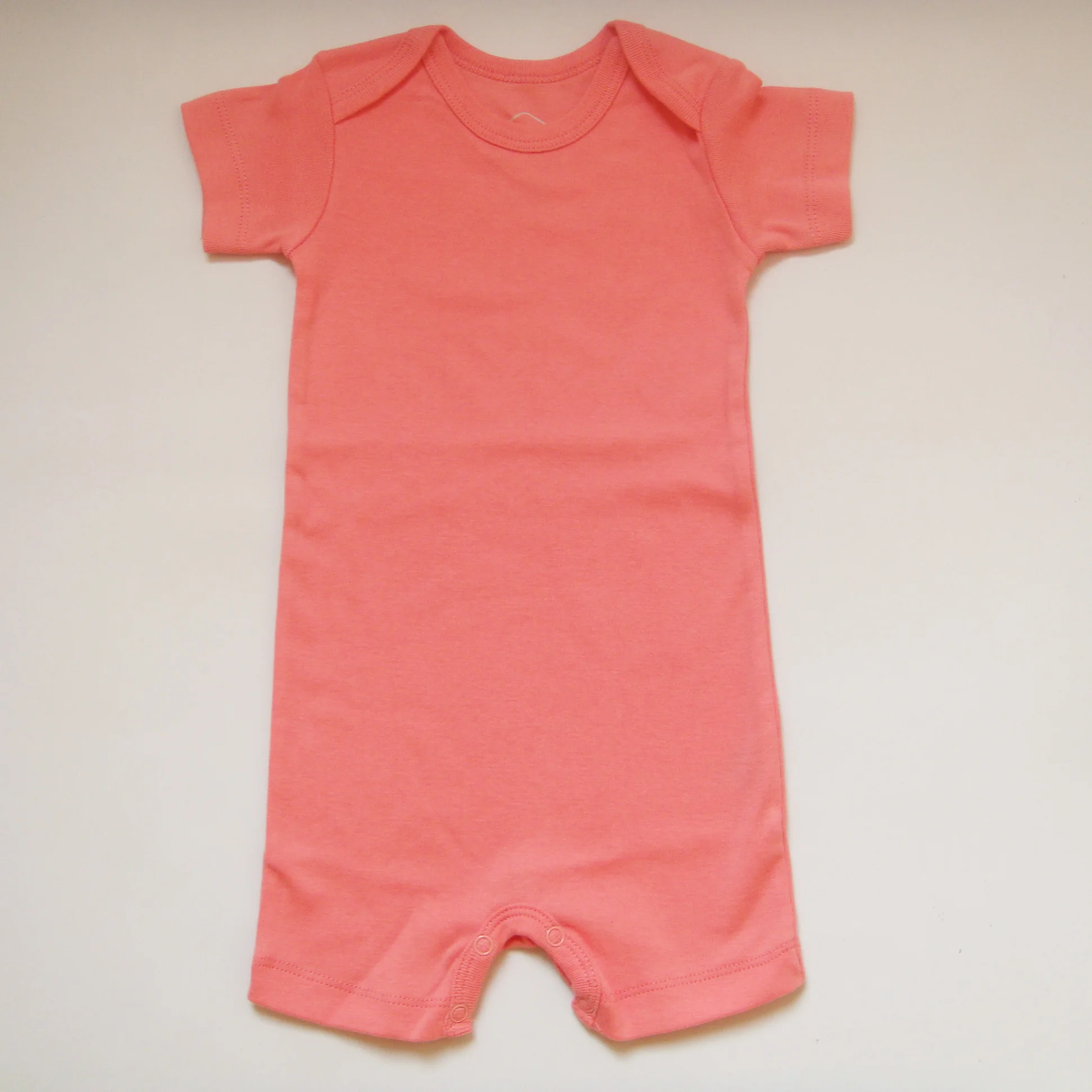 Customized Cute Summer Short Sleeve Newborn Toddler Romper Organic Cotton Baby Clothing Romper