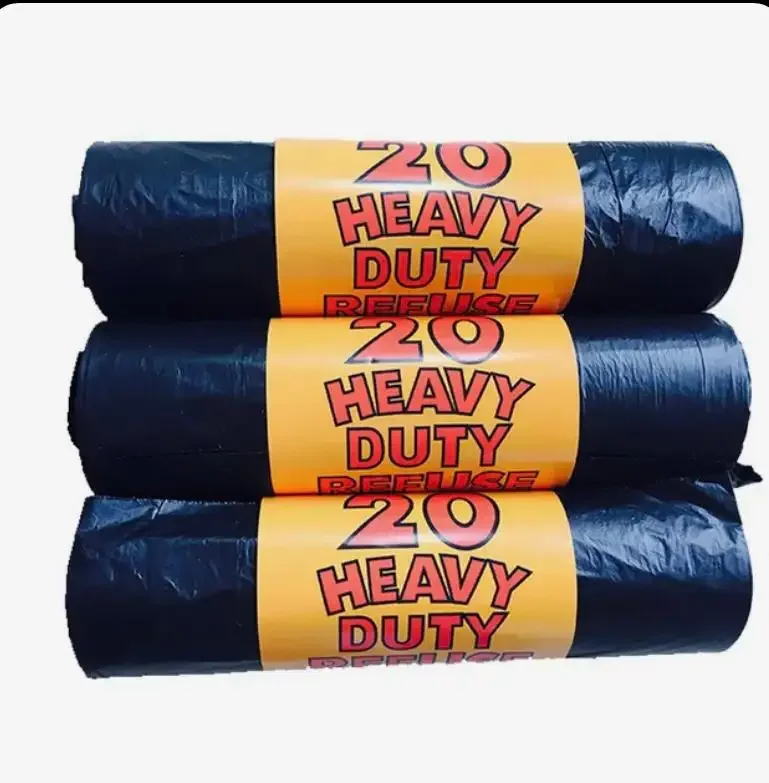 Wholesale Bio Eco Friendly Ldpe Big Recycle  Duty Black Contractor Plastic Garbage Trash Bag Roll with Own logo
