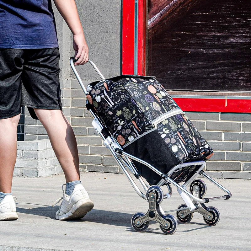 Custom Logo OEM/ODEM  folding shopping cart with seat folding shopping carts dual purpose folding shopping cart