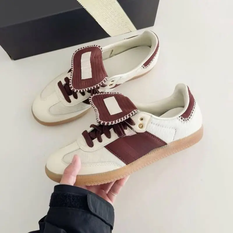 2025 New Color Designer Casual samba shoes Women Leopard Sier Sporty Rich  Nylon Low Mens Outdoor Sports Sneakers