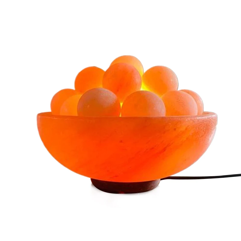 Wooden base decoration natural crystal rock stone Himalayan Pink Salt lamp for salt rooms
