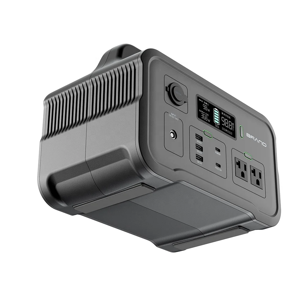 Home Outdoor Backup Generator 600W with PD Type C Laptop Power Bank 626Wh Li ion Battery Pack Portable Power Station