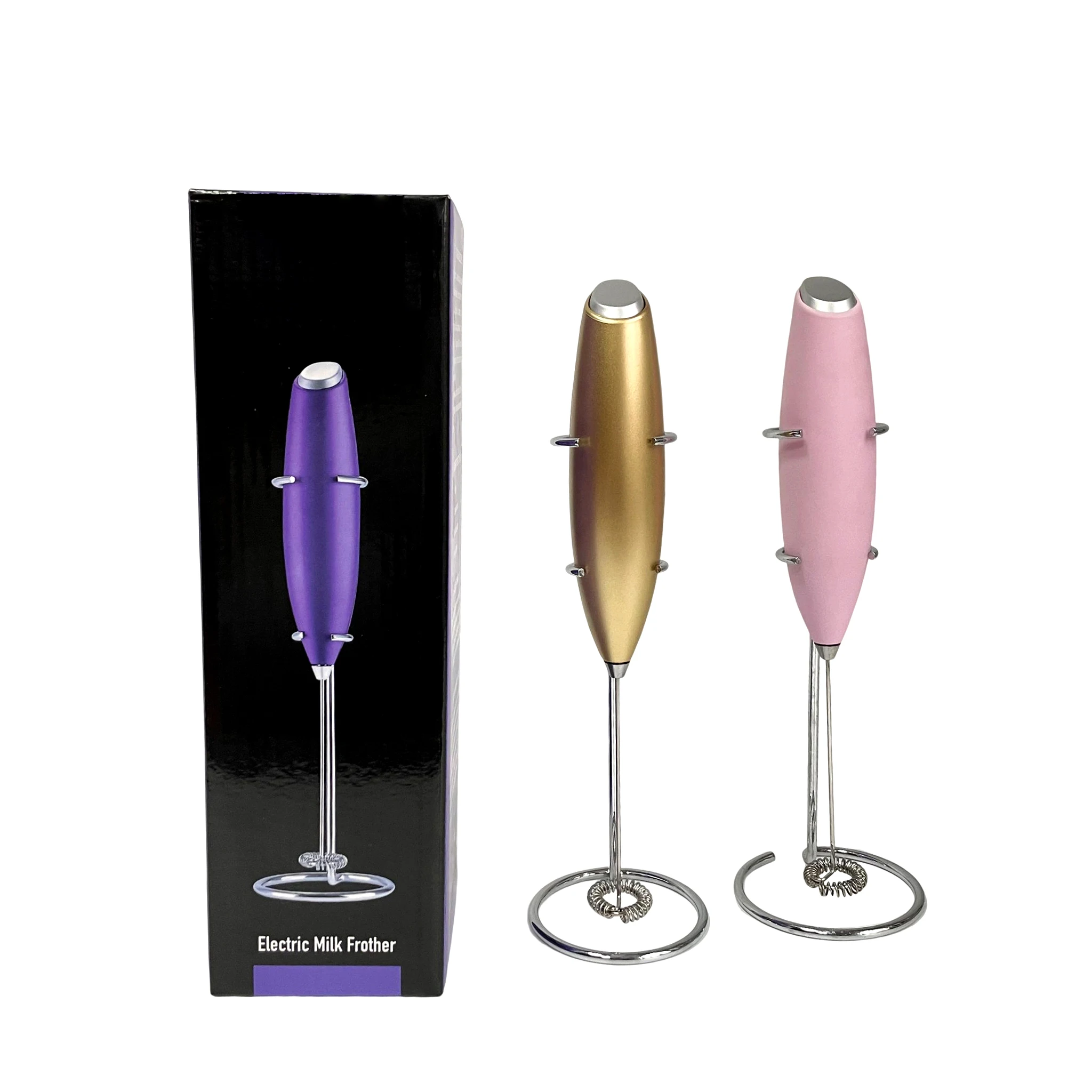 Hot Selling Milk Frother Handheld Milk Frother Battery Powered Electric Milk Frother With Stand