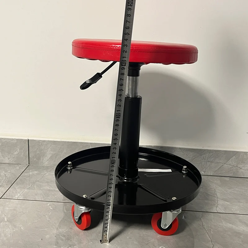 ET Factory 360 Degree Rotation Adjustable Height Round Repair Stool With Tool Tray For Garage Work Room
