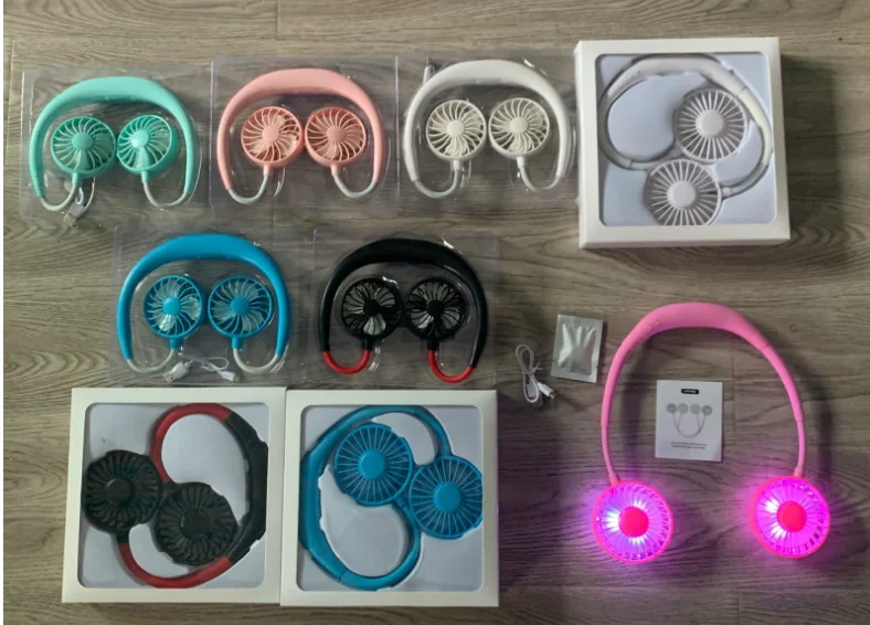 Custom  Plastic neckband fan insert tray  Mini Fan Packaging box