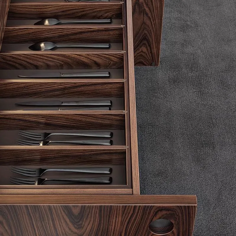 Modern living room walnut wood tv cabinet