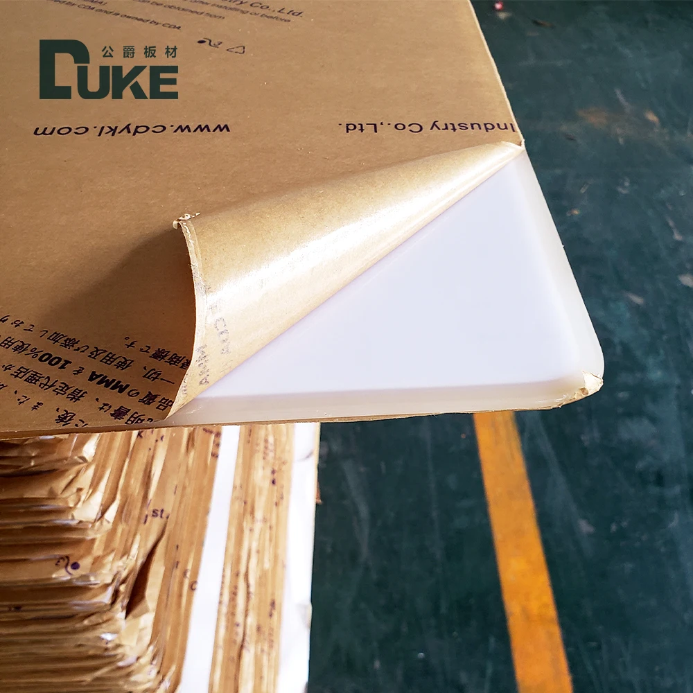 DUKE 1220 x 2440mm Milk Color 4mm Sanitary Acrylic Sheet For Shower Room