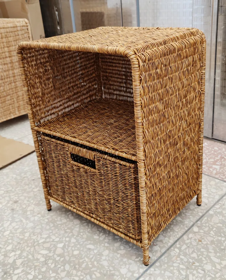 Guangdong Manufacture Wholesale high quality home house storage endurance Washable PP material weave rattan basket