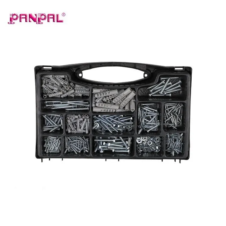 Wenzhou Hot Sale Screw Hardware  500PC Washer Nut,Wood Screw and Hex Bolt Set