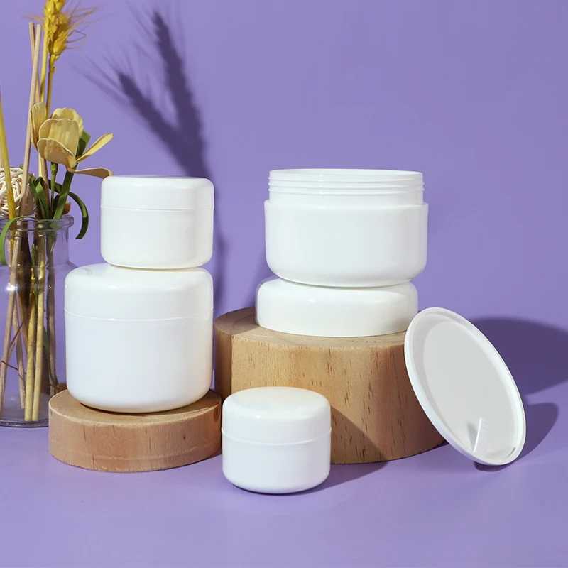 30g 50g 100g 150g 200g 1oz 2oz 4oz empty Double Wall round Face Cream Pp cosmetic Plastic Jar with lid
