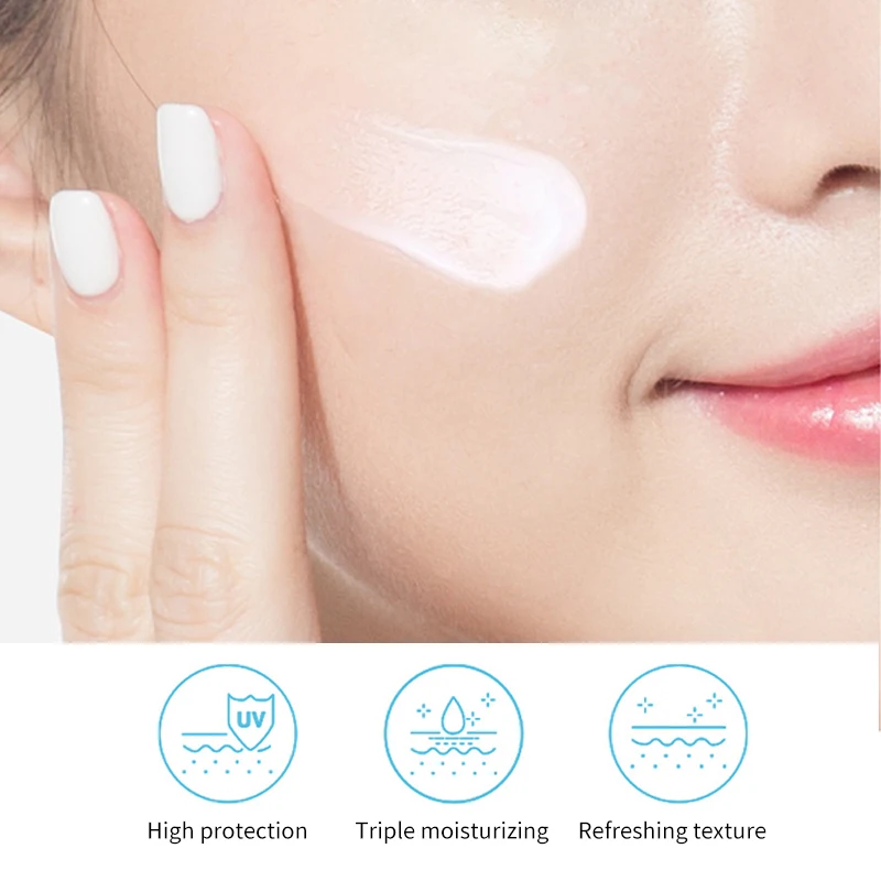 Natural Water Gel Type Transparent Sunscreen Waterproof Private Label Skin Aqua Sunscreen Spf 50