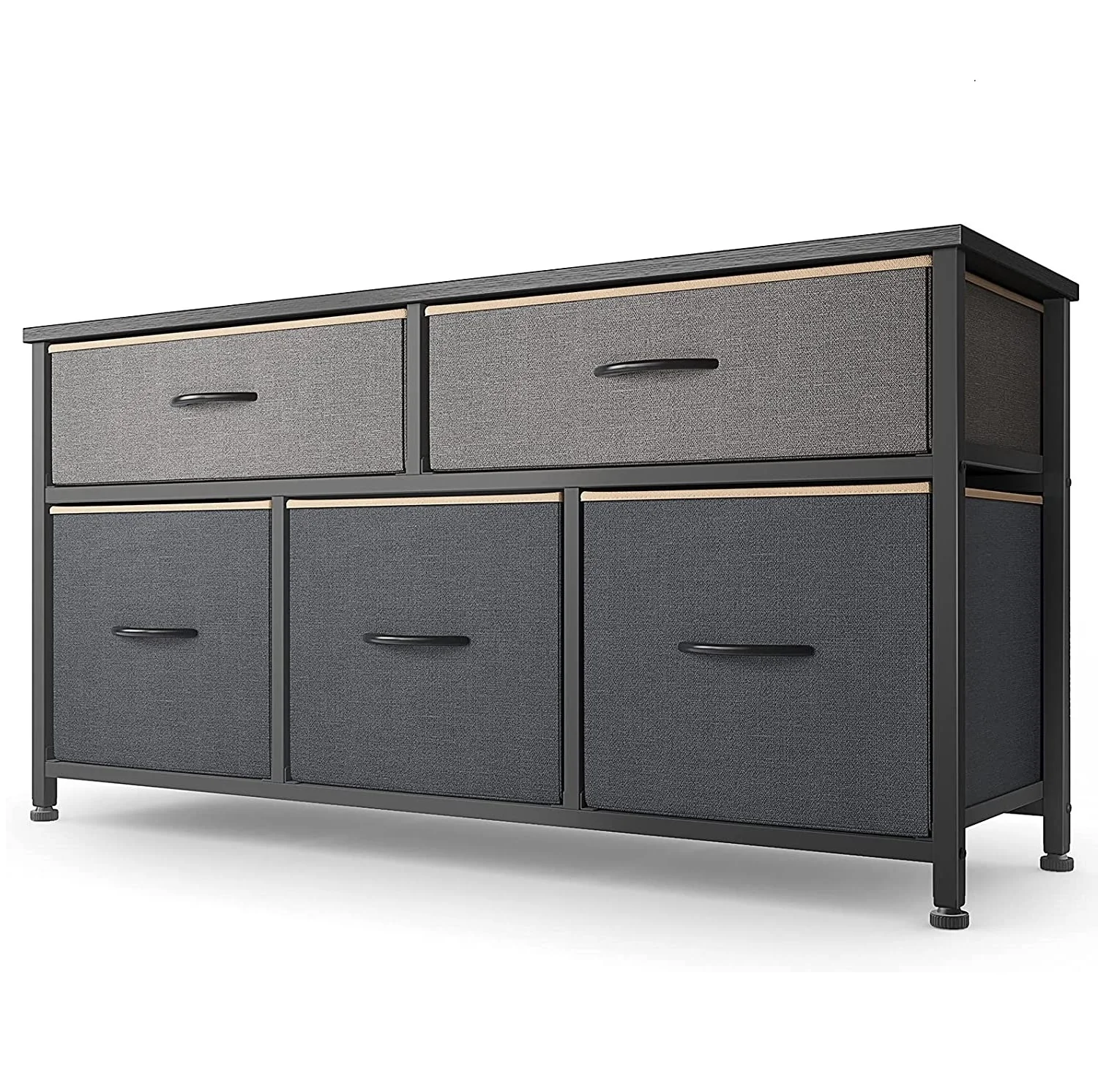 Wholesale Factory Price cabinet chest Five Large Compartments Easy Assembled Fabric Drawers Organizer