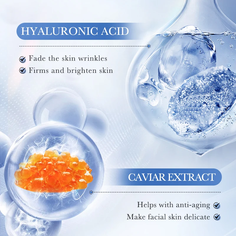 OEM SADOER Best Selling Caviar Hyaluronic acid Anti-aging Repair Moisturizing Set Wholesale Luxury Skin Care Set For Women