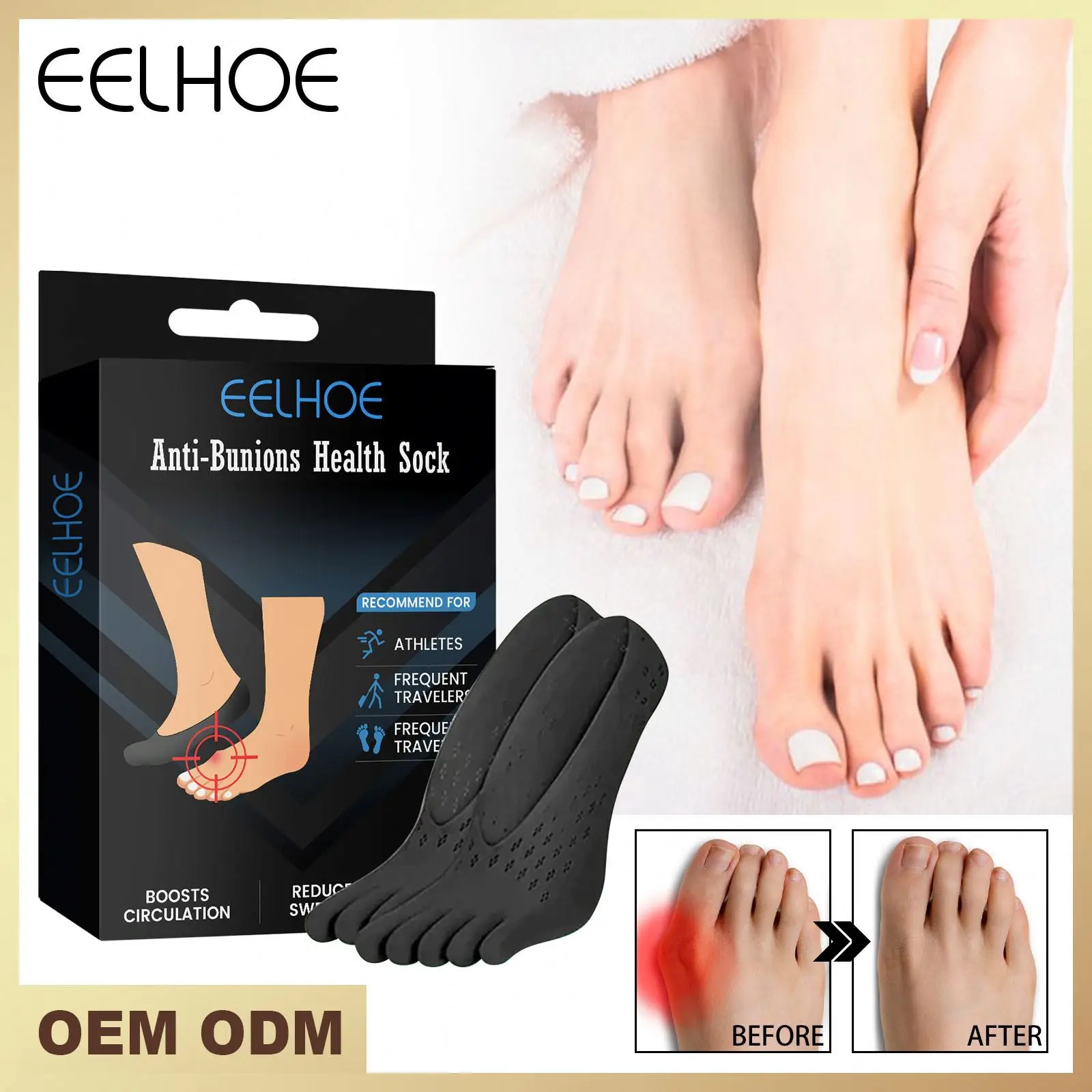 EELHOE оптовая продажа OEM анти-bunions носки