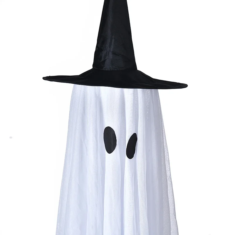 New Light Up Ghost Decor Scary Ghost Ornament With Hat Garden Ornament Indoor Outdoor Decor For Porch Yard Garden Haunted House