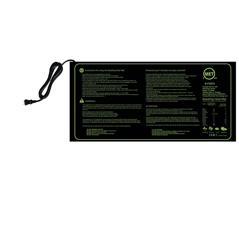 Seedling Heat Mat and Digital Thermostat Warm Hydroponic Heating Pad for Indoor Home Gardening Seed Starter