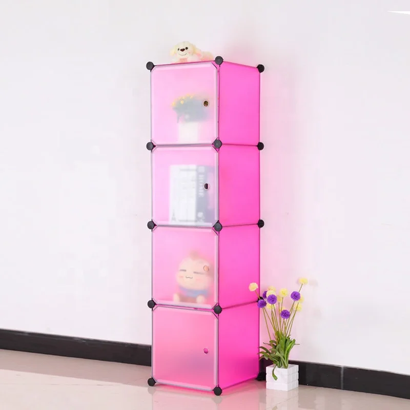 New Design modern children plastic wardrobe cabinet