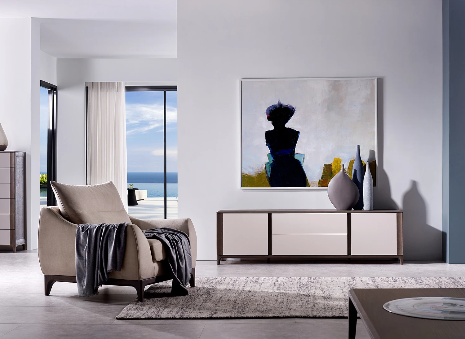 Custom OEM three seat wooden furniture modern home living room luxury High end hotel  designer elegant sofa set