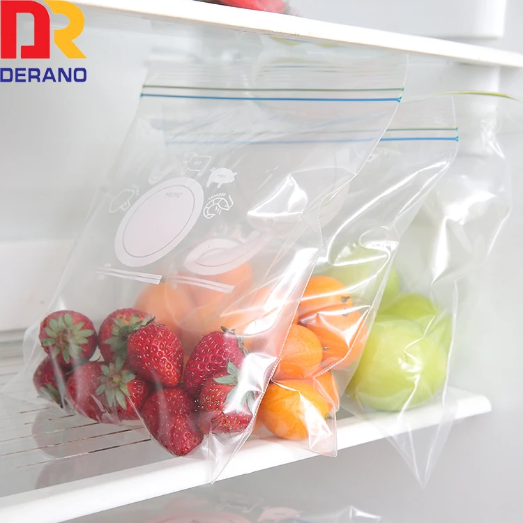 BPA free customized food safe sandwich packaging LDPE double zipper storage bag plastic bag food storaging bag