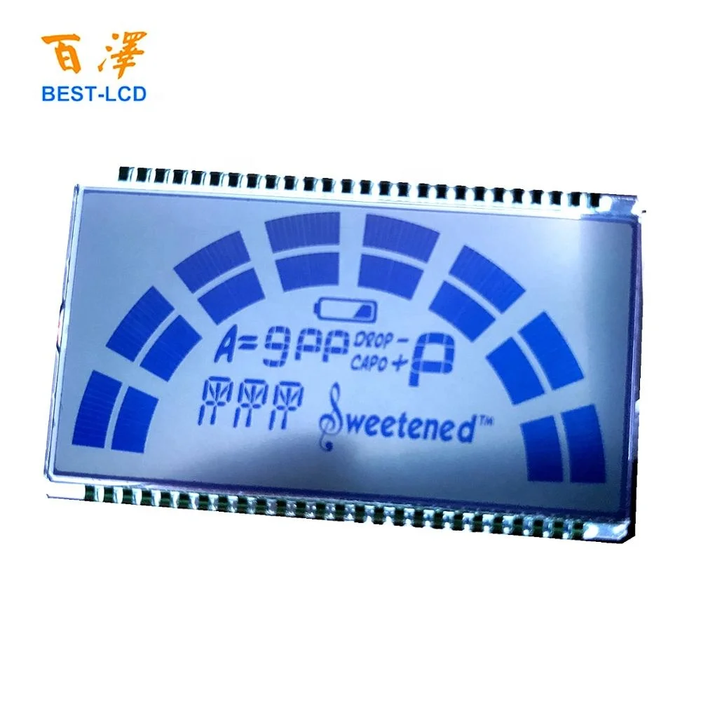 
Customized 52 Pin 3.5V Transflective Graphic / Segment FSTN LCD Display For Music Tuner / Organ Stop 