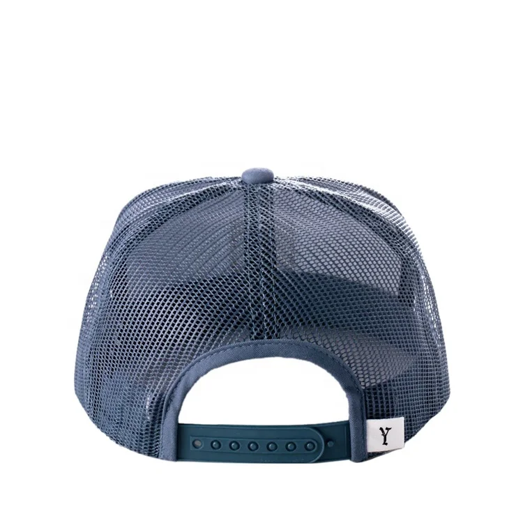 wholesale 5 panel custom cork snapback hat cap mesh trcuker hat with woven label