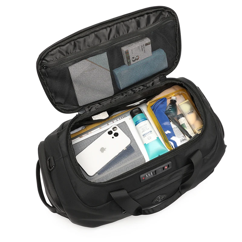 Ozuko 9651 Gym Bag For Women And Men Duffle Bag Backpack With Shoe Compartment Sports Duffel Bags For Traveling With Wet Pocket