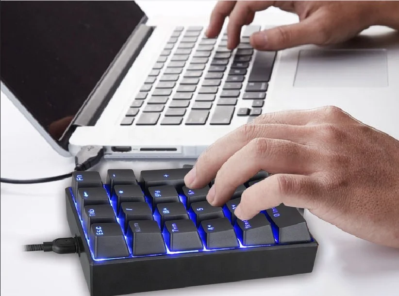 Эко-дружественных мини проводной USB цифровой блок Kailh коробка переключения черного цвета механический цифровая клавиатура