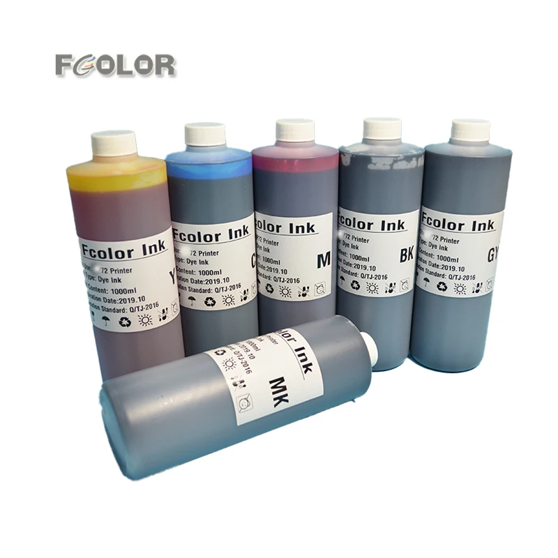 FCOLOR Profession Plotter Dye ink for hp T1120 T2300 T1300 Refill ink Cartridge 72 #