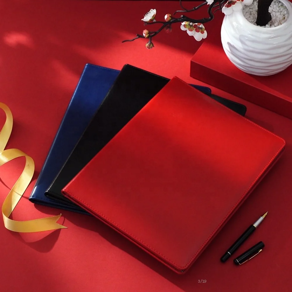 8.5*11 Custom Made Folded Certificate Cover Wholesale Leather A4 Folder Certificate Holder Double Sided Diploma Cover With Logo