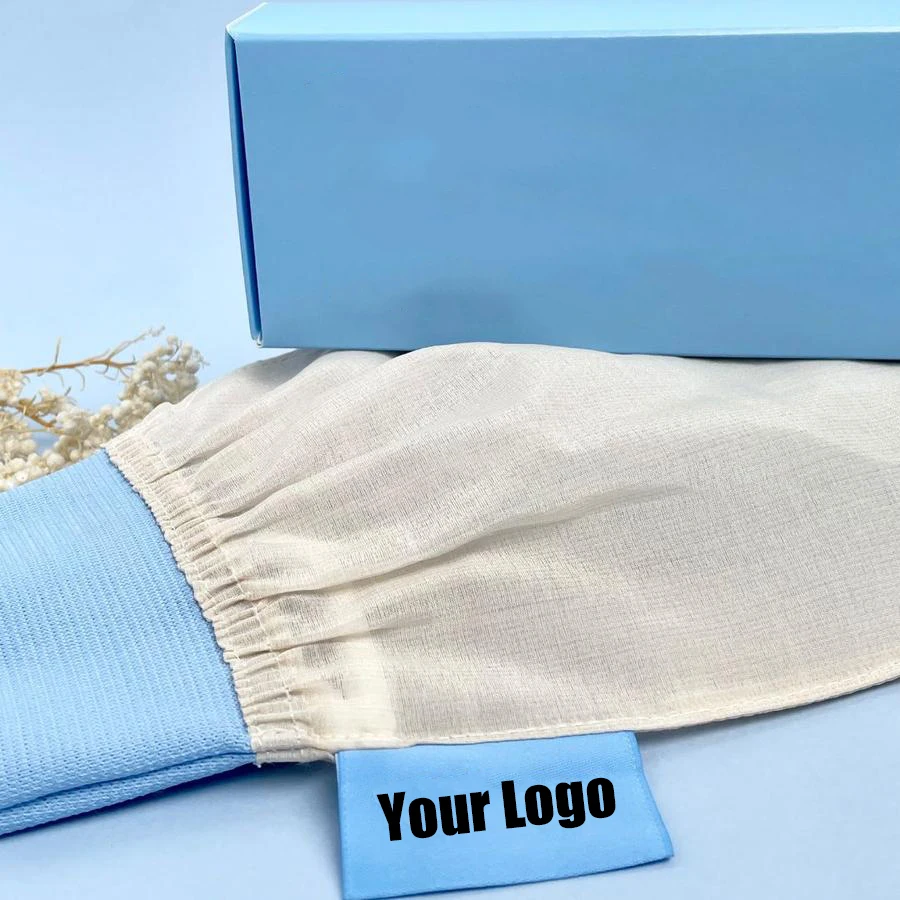 Горячая Распродажа 100% шелковые отшелушивающие перчатки Турецкая Ванна шелковые перчатки отшелушивающие для тела