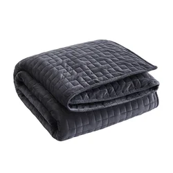 Glass beads plush fleece 9 layers king big size heavy 15 lbs 30lbs 10 kg minky weighted blanket for 25lbs