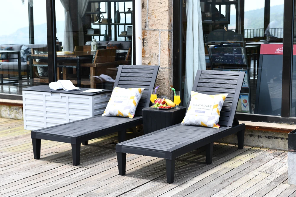 Pool Furniture Outdoor Beach Swimming Pool KD Lounge Chair Sunbed Plastic  Sun Modern Furniture Color Feature Weight Eco Origin
