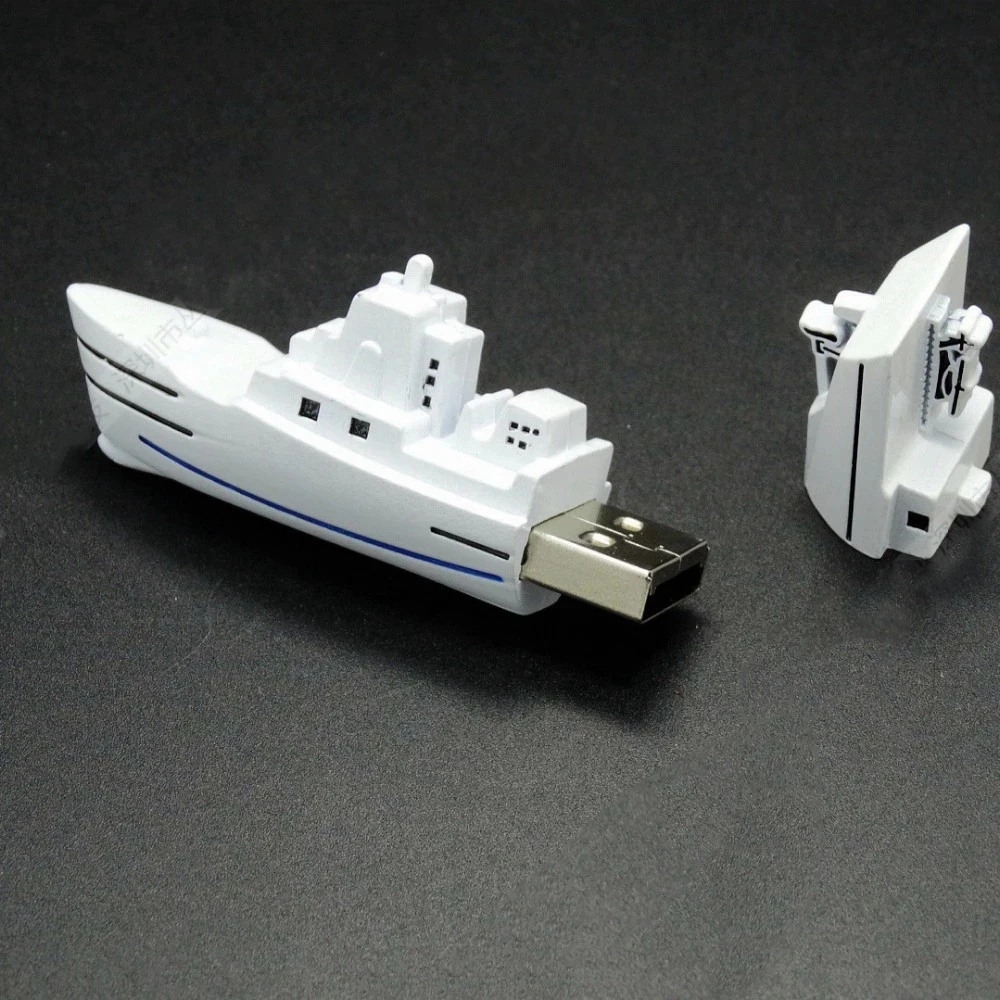 Hot Selling And Popular Mini Swivel Metal Usb Flash Drive Memory Stick Ship Shape 2.0 1Gb 8Gb 16Gb 64Gb Custom Logo Silver Gold