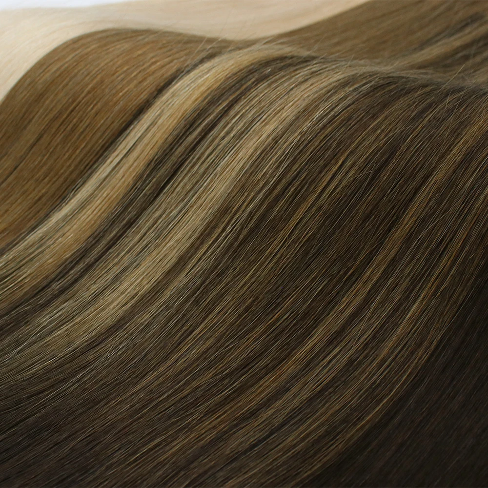 Cuticle Intact High Quality Tape In Hair Extensions Natural Color 100% Human Hair PU Tape Adhesive Tape