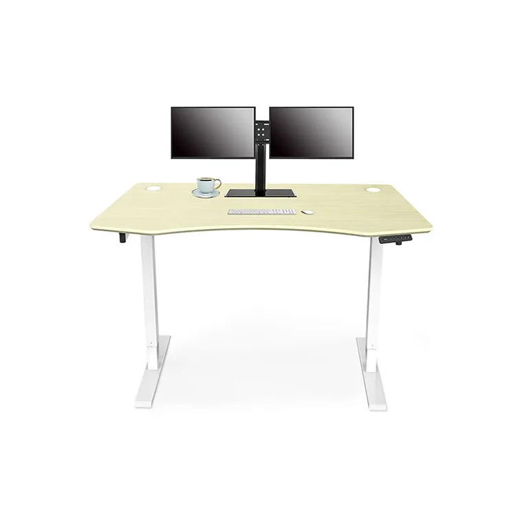 
China modern new design open space white office staff electronic lifting table 