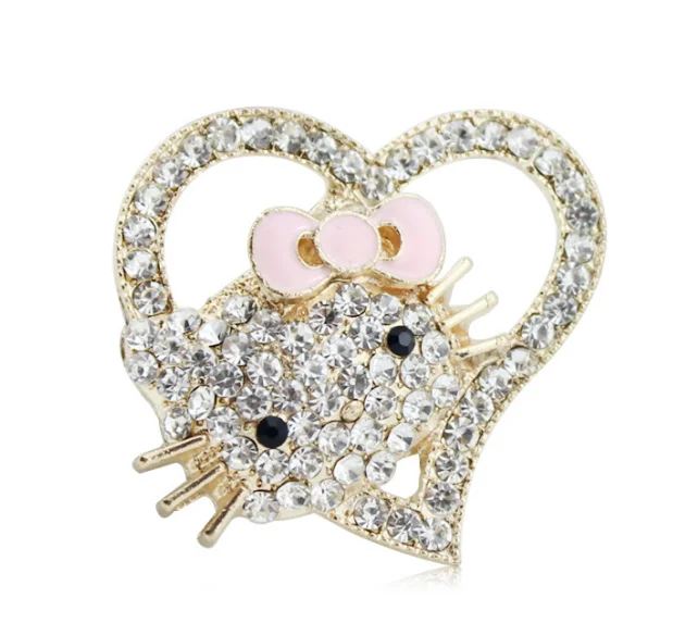Wholesale Diy Popular Gold and silver Metal With Diamonds Croc Shoe Decoration Accessories For sanrio accessories croc  Charms