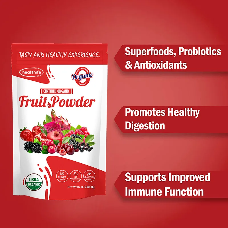 OEM Органические супер продукты смешанные Ягоды Порошок, красный смесь порошок