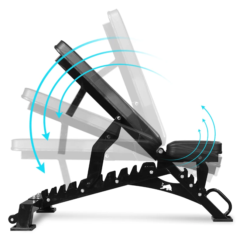 High Quality Commercial Fitness Equipment Adjustable Metal Bench for Indoor Use