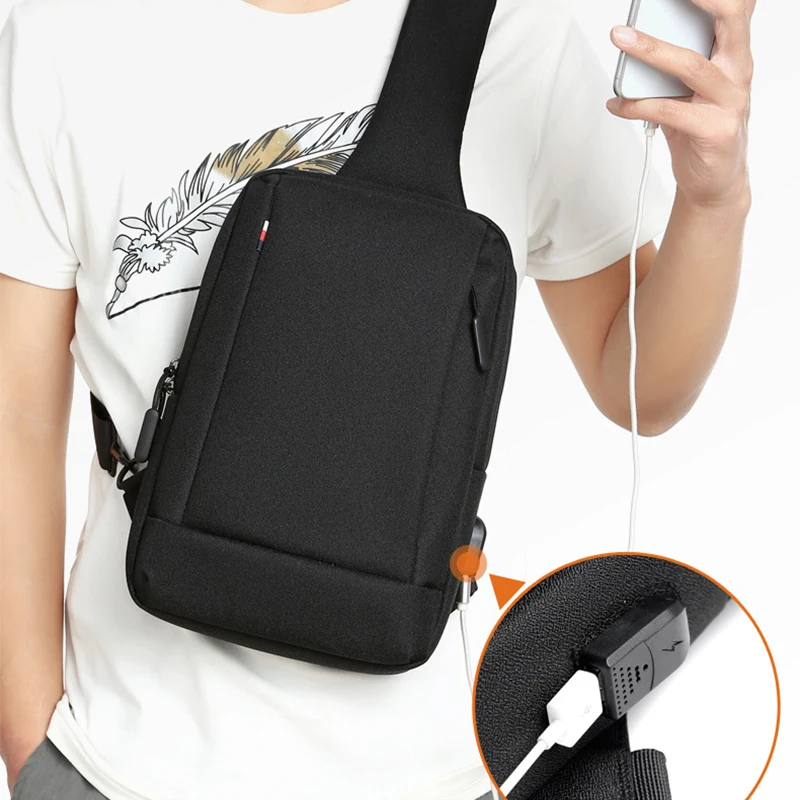 2022 Chest Bag Shoulder Travel Sports Gym Large Capacity Black Phone Messenger Messenger Bag For Men