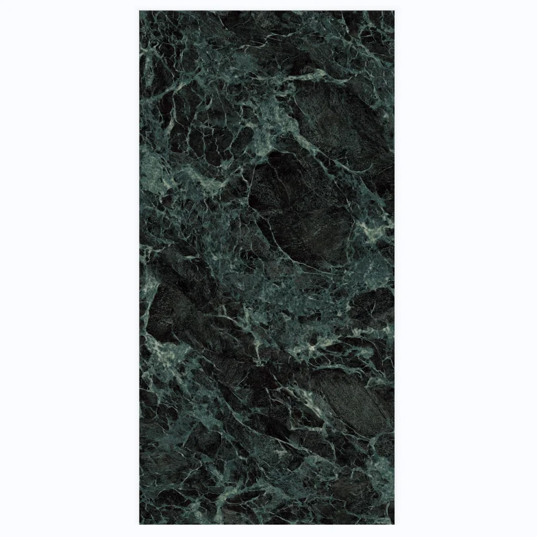 Dark Green Mixed Color Dry Grain Fully Polished 1200x2400x8.5mm Ceramic Tile Porcelain Polished Glazed Marble Look Slab Tile