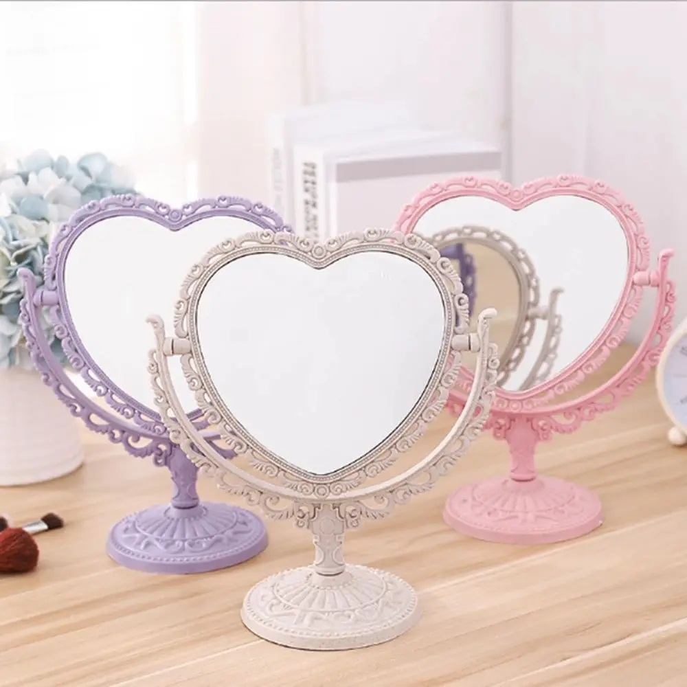 Supplier new product European Retro Double-sided Beauty Vanity Mirror Desktop Vanity Mirror