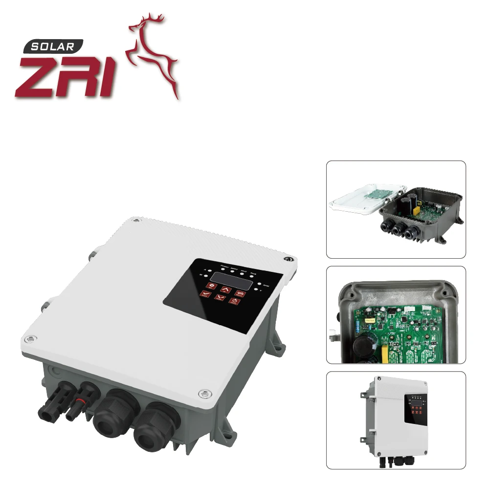 ZRI 3 дюймов 1 hp DC Солнечный глубокий водяной насос для сельского хозяйства орошения