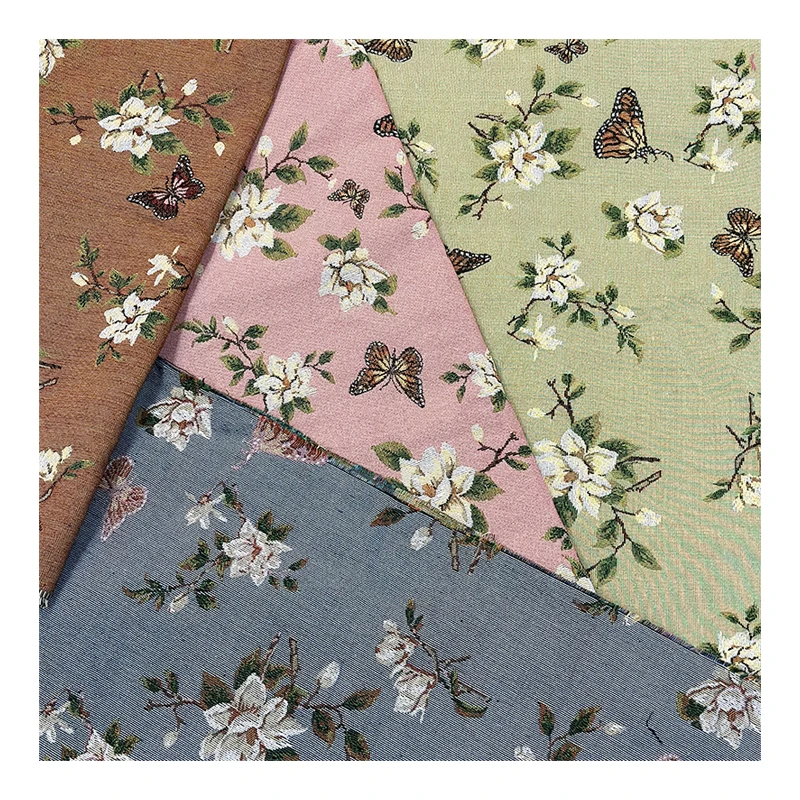 Butterfly pattern fabrics wholesale tapestry fabric for clothing custom gobelin fabric for tapestry hoodies and tote bag