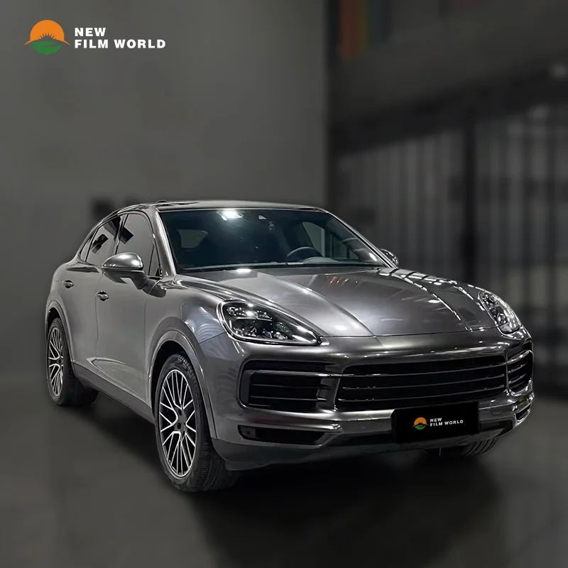 PET Liquid Grey Car Wrap Film car wrapping film vinyl Stickers High Glossy car wrap vinyl film