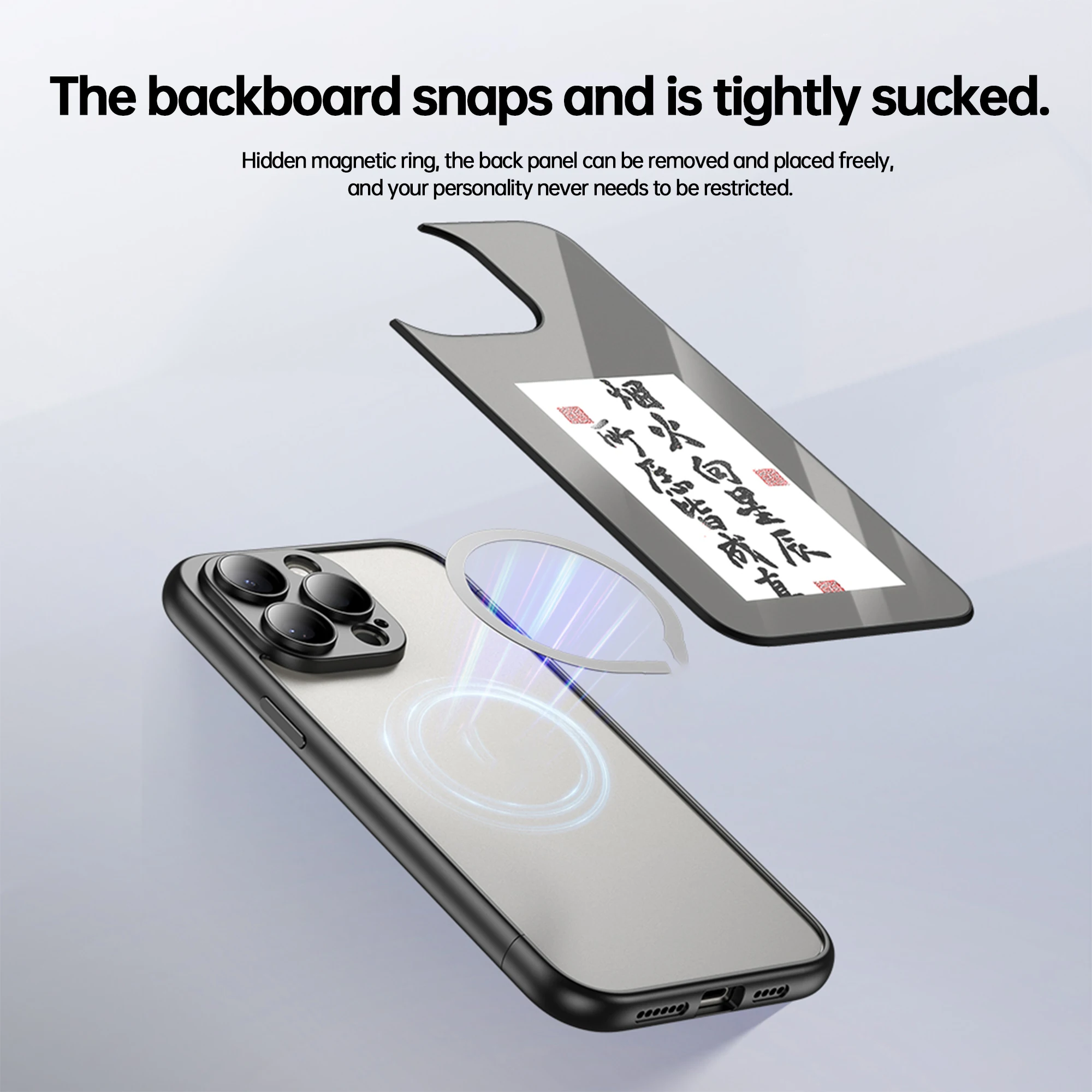 New DIY E ink phone case screen phone case personalized pattern for iP 15promax Carbon fiber pattern TPU phone case NFC function