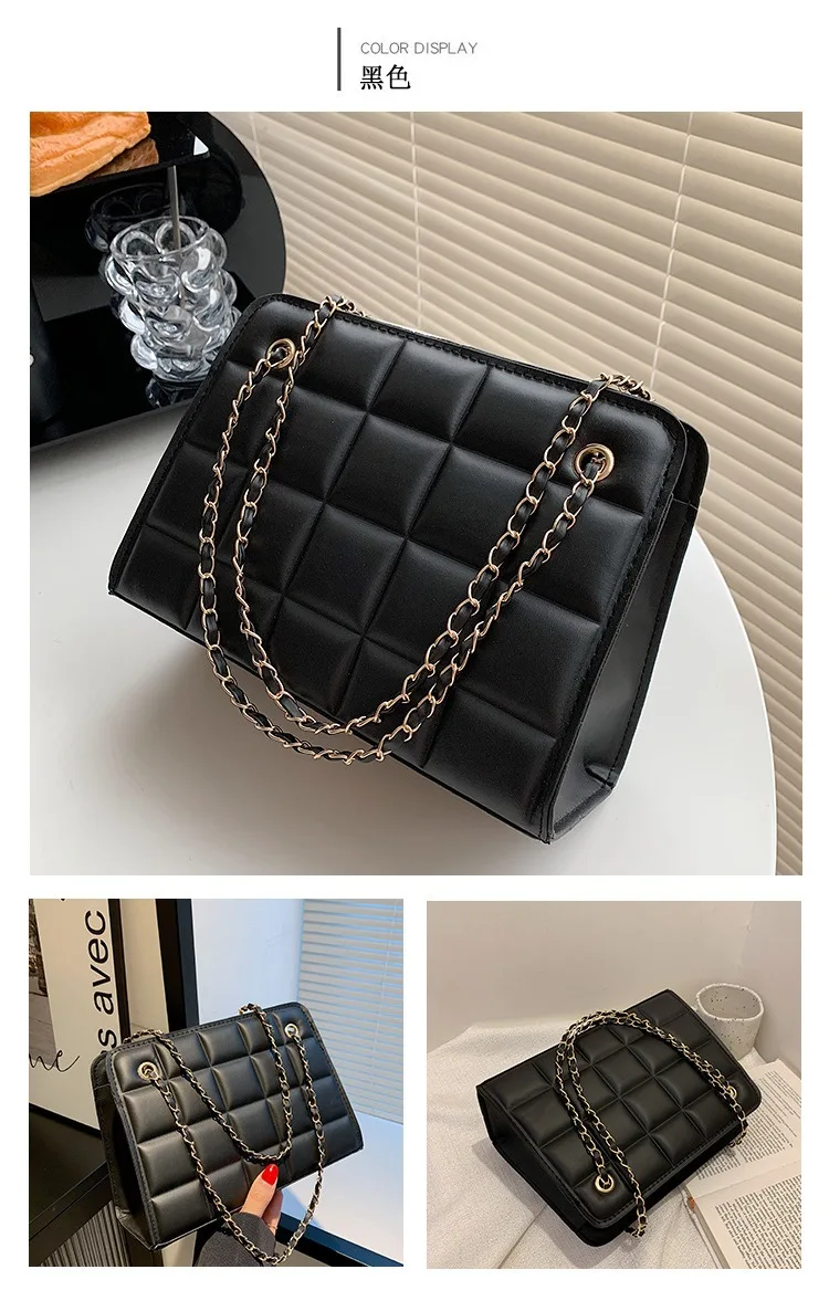 2023 new Korean retro chain solid color underarm bag casual summer shoulder bag handbag messenger Luxury Cosmetic Fashion Ladies